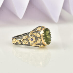 Peridot, Ring, Sterling silver 925