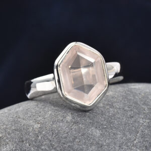Rose Quartz, Ring, Sterling silver 925