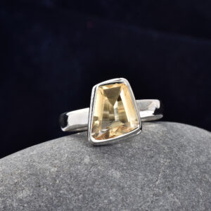 Citrine, Ring, Sterling silver 925