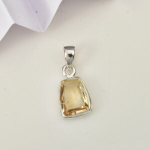 Citrine, Pendant, Sterling silver 925