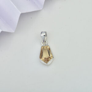 Citrine, Pendant, Sterling silver 925