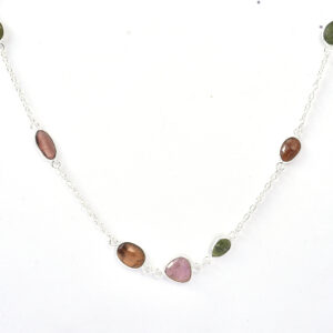 Tourmaline, Necklace, sterling silver 925