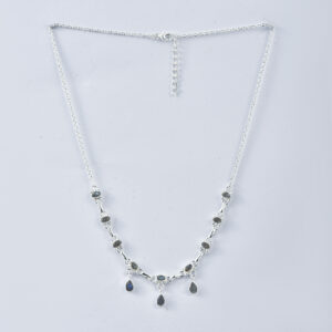 Labradorite, Necklace, sterling silver 925