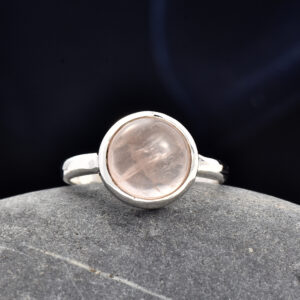 Rose quartz, Ring, Sterling silver 925