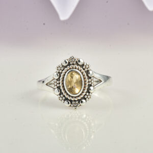 Citrine, Ring, Sterling silver 925