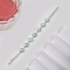 Larimar, Bracelet, Sterling silver 925