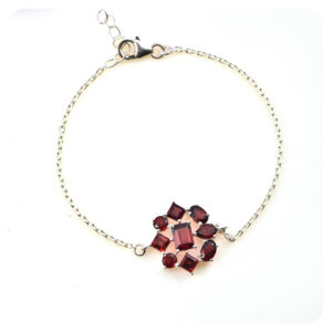 Garnet, Bracelet, Sterling Silver 925