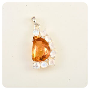 Citrine-Rainbow, Pendant, Sterling silver 925