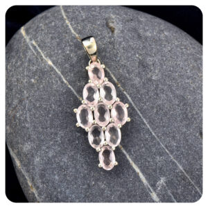 Rose Quartz, Pendant, Sterling silver 925