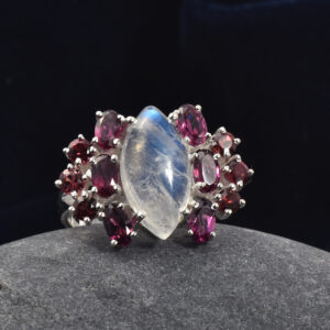 Rainbow-Garnet, Ring, Sterling silver 925