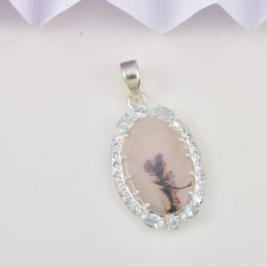 Scenic Agate, Pendant, Sterling silver 925