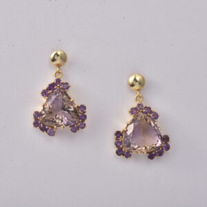 Ametrine-Ameythst, Earring, Sterling silver 925